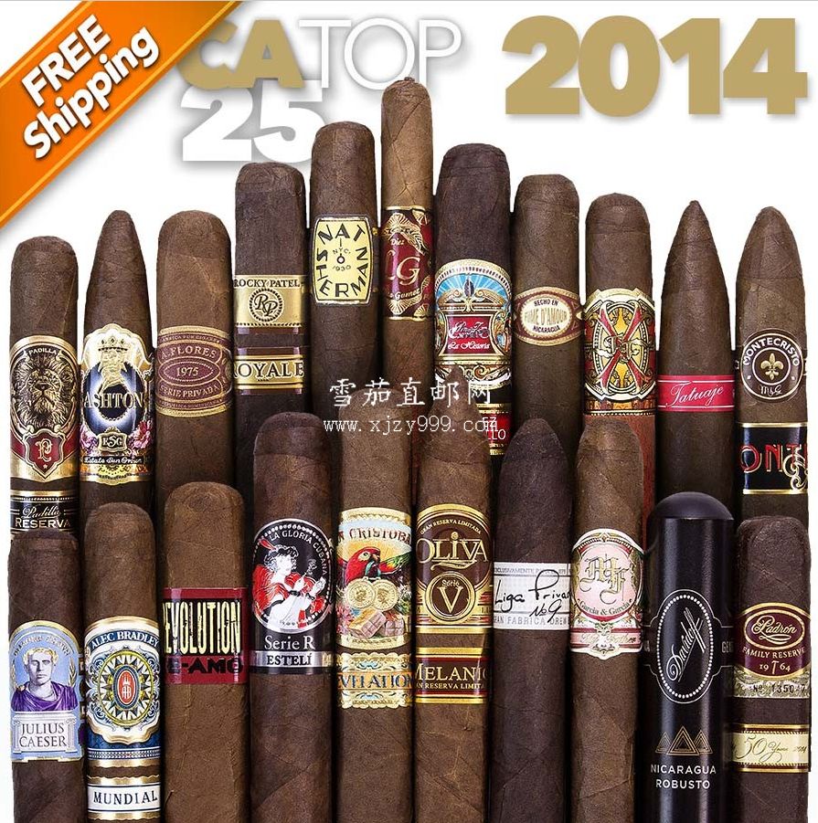 雪茄迷杂志排名前25位2014年组合包/Cigar Aficionado Top 25 Cigars of 2014 Sampler