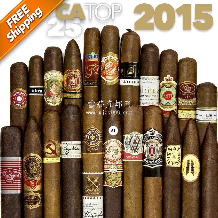 雪茄迷杂志排名前25位2015年组合包/Cigar Aficionado Top 25 Cigars of 2015 Sampler