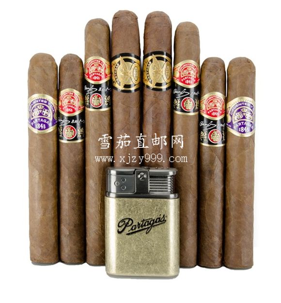 帕特加斯限量版8支雪茄+打火机组合包/Partagas Limited Edition 8-Pack + Lighter